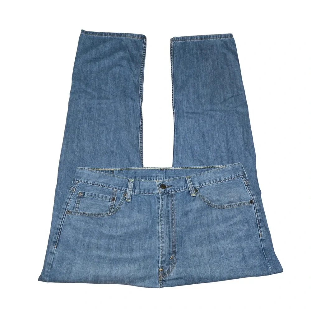 Levis 505 Straight Leg Jeans Mens 38X30 Blue Medium Wash Denim 00505-1087